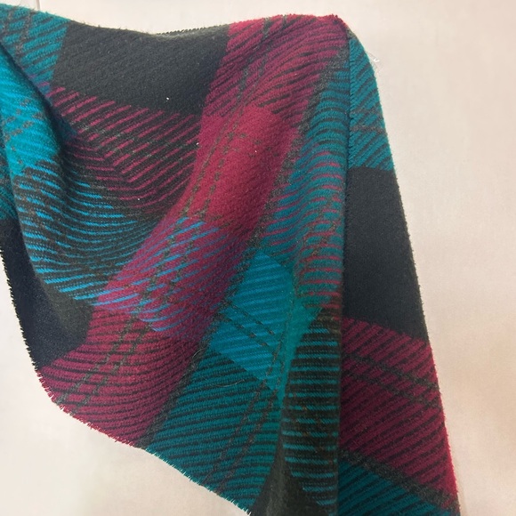 NEW Women’s Winter Long Scarf,long fringe, rich colors of black, teal,& burgundy - Picture 2 of 5